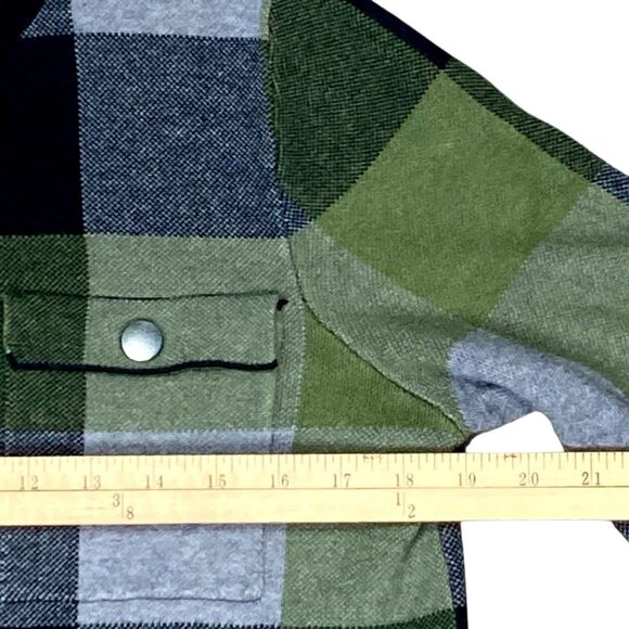 Cynthia Rowley Bomber Jacket Womens M Black Green Plaid Full Zip Comfort Classic - Picture 7 of 13